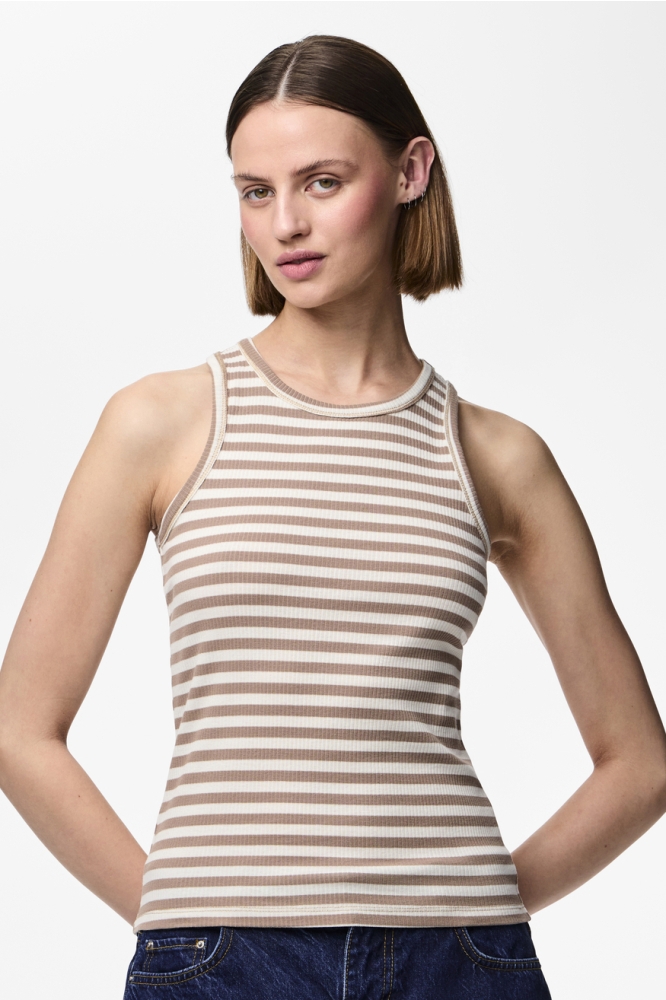 PCRUKA BOXER TANK TOP JRS NOOS BC 17133673 SILVER MINK/CLOUD DANCER